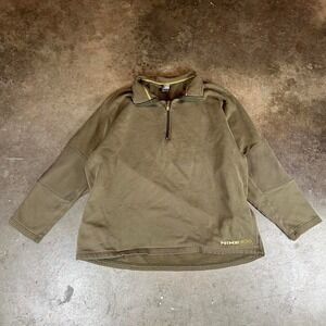 Vintage Y2K Nike brown quarter zip fleece sweatshirt Men's Size XXL